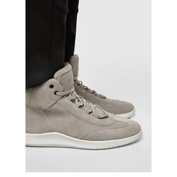 Zara high top leather men sneakers size 8 - Picture 3 of 6